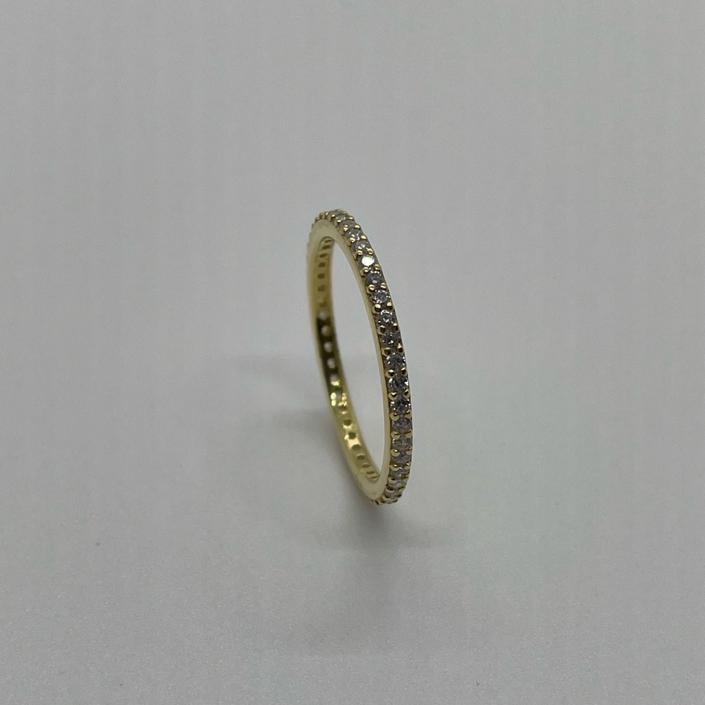 Sterling Silver Gold Stack Ring/ Size 6 and 8